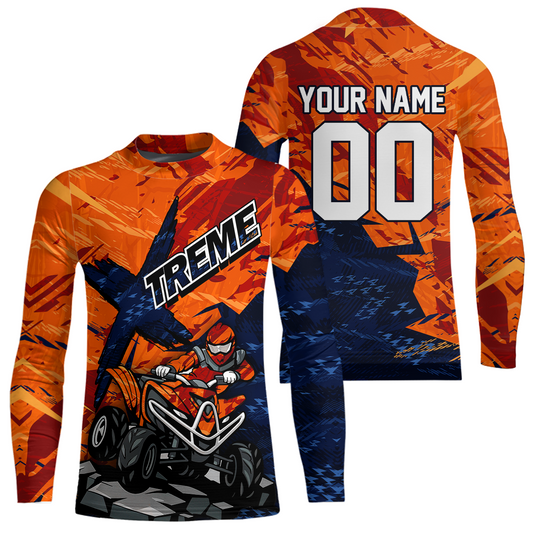 Orange ATV Racing Jersey Custom ATV Motocross Shirt Kid Women Men ATV Jersey MX131