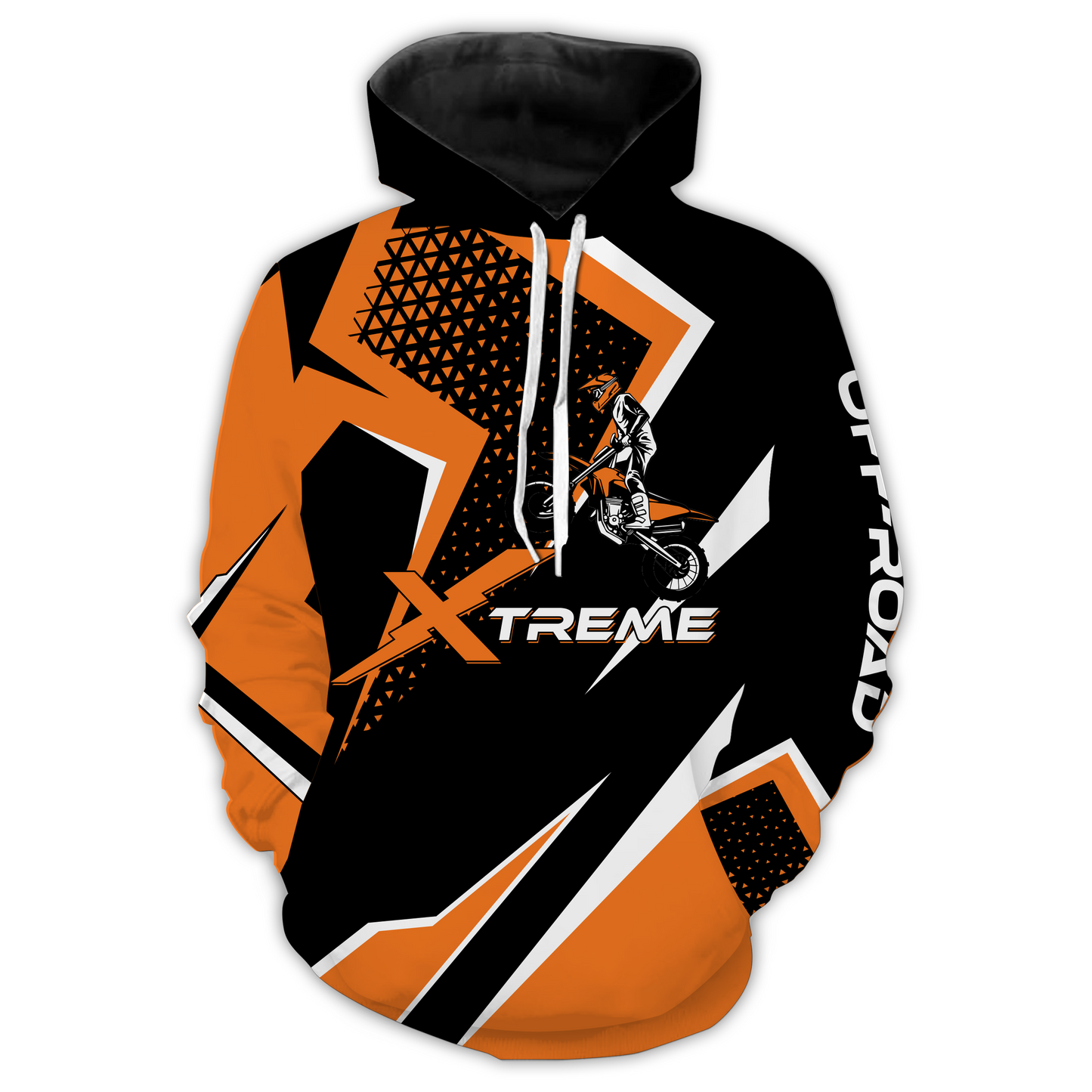 Motocross Racing Hoodie Orange Black Dirt Bike Motorcycle Hoodie For Men Women MH43