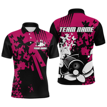 Load image into Gallery viewer, Custom Pink Butterflies Bowling Shirts for Men Women Bowling Jersey Team Name MBL79