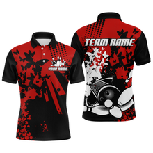 Load image into Gallery viewer, Custom Red Butterflies Bowling Shirts for Men Women Bowling Jersey Team Name MBL79