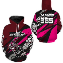 Load image into Gallery viewer, Pink Motocross Racing Hoodie Jersey for Men Women Dirt Bike Motorcycle Hoodie Zip MH51