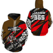Load image into Gallery viewer, Red Motocross Racing Hoodie Jersey for Men Women Dirt Bike Motorcycle Hoodie Zip MH51