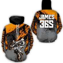 Load image into Gallery viewer, Orange Motocross Racing Hoodie Jersey For Men Women Dirt Bike Off-road Hoodie MH111