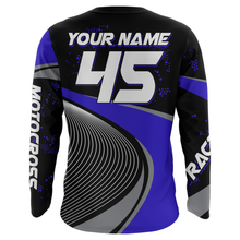 Load image into Gallery viewer, Motocross Racing Jersey Blue Upf30+ Dirt Bike Shirt Off-Road MX Racing Jersey XM296