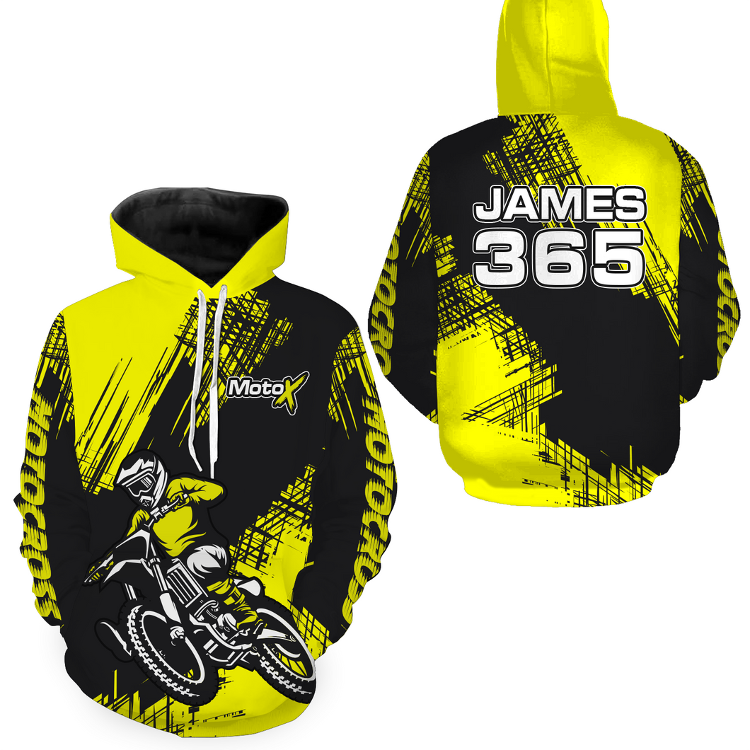 Yellow Motocross Racing Hoodie for Men Women Dirt Bike Hoodie Off-road Jersey MH140