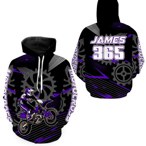 Purple Motocross Racing Hoodie for Men Women Dirt Bike Motorcycle Hoodie MX Jersey MH145
