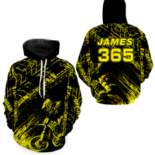 Load image into Gallery viewer, Yellow Motocross Hoodie Jersey Custom for Men Women Motorcycle Dirt Bike Hoodie Zip MH146