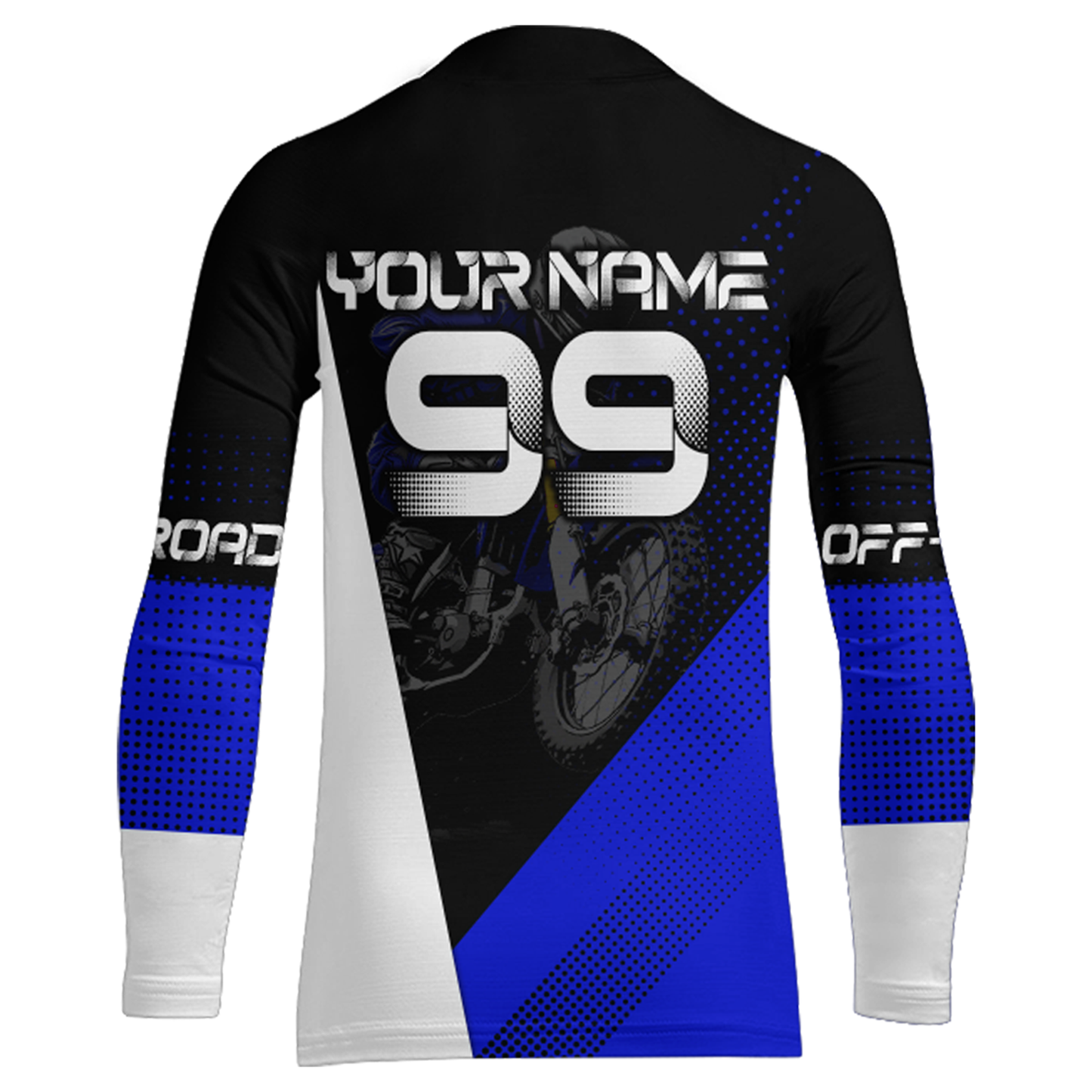 Motocross Racing Jersey Upf30+ Dirt Bike Shirt Blue Motorcycle Off-Road Shirt XM287