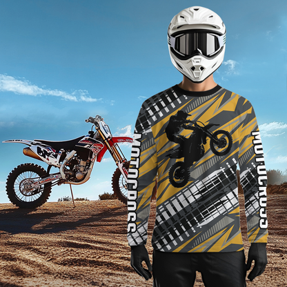 Custom Motocross Racing Jersey Orange Dirt Bike Jersey for Men Kid Women Biker XM389