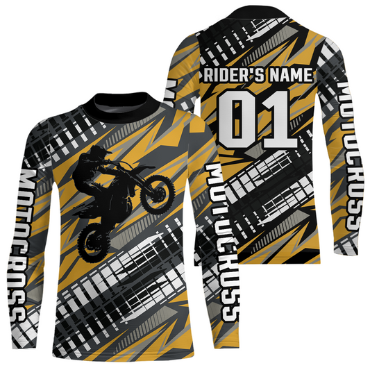 Custom Motocross Racing Jersey Orange Dirt Bike Jersey for Men Kid Women Biker XM389