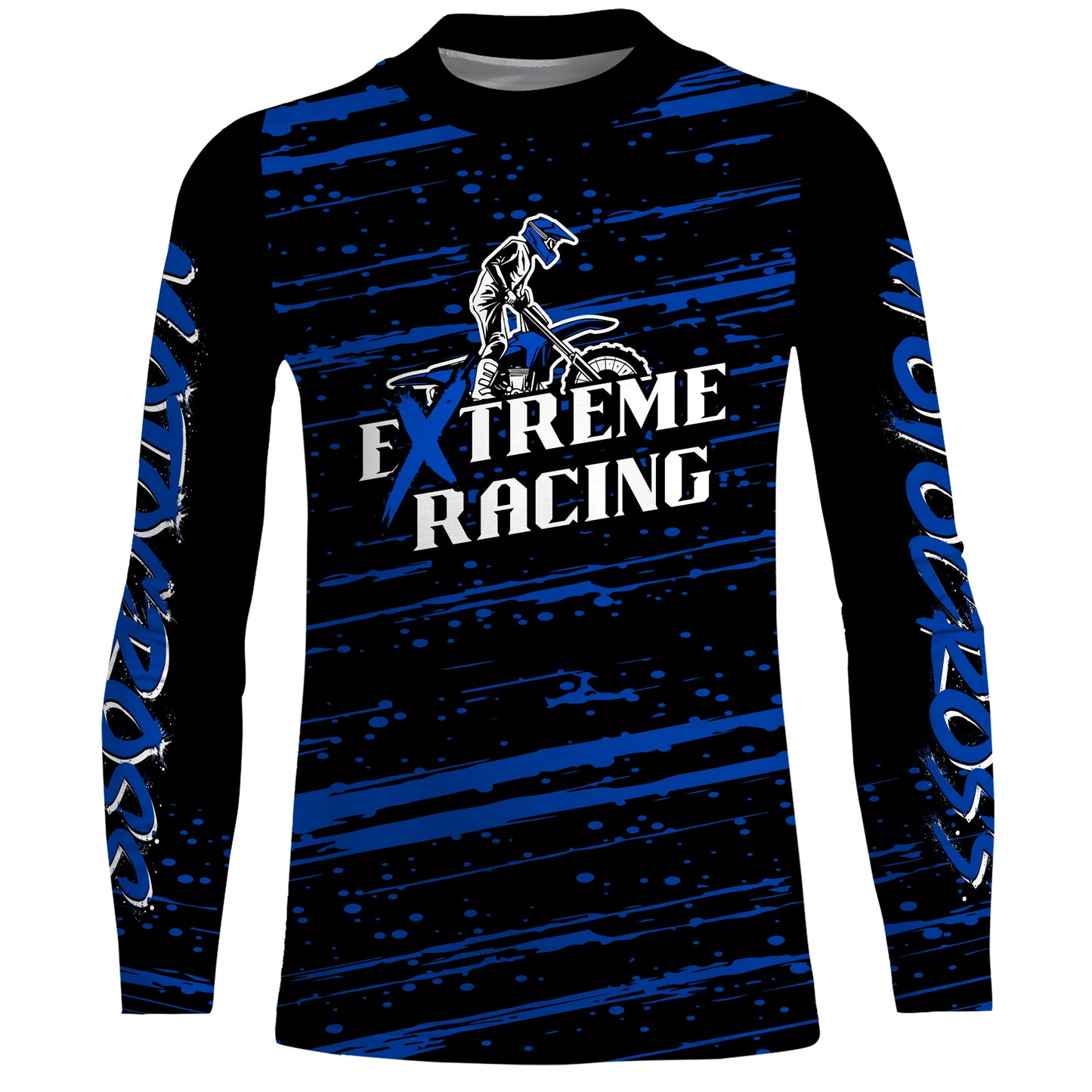 Motocross Racing Jersey Blue Upf30+ Dirt Bike Off-road MX Shirt Men Kid Women XM186