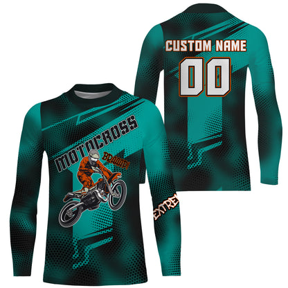 Custom Dirt Bike Jersey UPF30+ Men Kid Women Motocross Shirt Off-Road MX Racing Jersey XM21