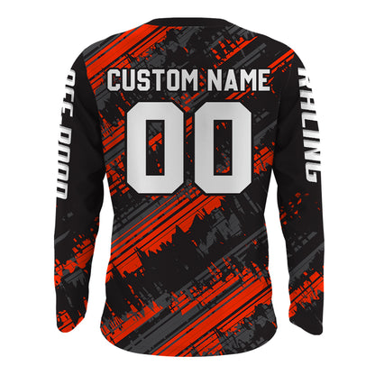 Kid Men Motocross Jersey Personalized Upf30+ Red Dirt Bike Shirt MX Racing Jersey XM231