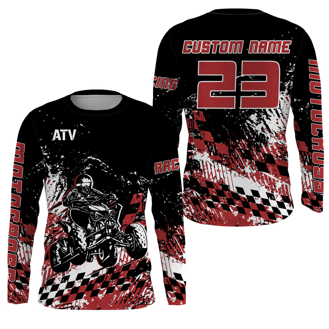Personalized ATV Motocross Jersey UPF30+ Quad Bike Shirt Adult Youth  ATV Motorcycle Jersey MX11