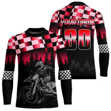 Load image into Gallery viewer, Red Motocross Jersey Dirt Bike Jersey Kid Adult UPF30+ Custom Motocross Racing Jersey DNT56