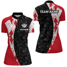 Load image into Gallery viewer, Red 8 Ball Billiard Shirts for Women Billiard Team Shirts Billiard League for Polo &amp; 1/4 Zipper NNT84