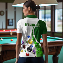 Load image into Gallery viewer, St Patrick Day Funny Ball Billiards Shirt Women Polo &amp; 1/4 Zip Shirts Billiard Team NNT16