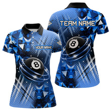 Load image into Gallery viewer, Blue Billiard Shirt 8 Ball Billiard Jersey for Women Billiard Gifts for Women Polo &amp; 1/4 Zip NNT25
