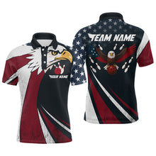 Load image into Gallery viewer, Eagel Bowling Custom Men Bowling Shirt Polo &amp; Quarter-Zip Bowling Team Jerseys HNT63