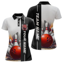 Load image into Gallery viewer, Custom Bowling Jersey for Women Bowling Gifts for Women Bowling Team Shirts with Name Polo &amp; 1/4 Zip HNT25