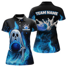Load image into Gallery viewer, Custom Funny Ghost Halloween Bowling Jersey for Women Polo &amp; 1/4 Zip Bowling Team Shirts HNT121