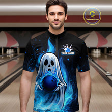 Load image into Gallery viewer, Custom Funny Ghost Halloween Bowling Jersey for Men Polo &amp; 1/4 Zip Bowling Team Shirts HNT121