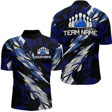 Load image into Gallery viewer, Custom Bowling League Shirts For Men with Name Bowling Team Jerseys Polo &amp; Quarter- Zip HNT37
