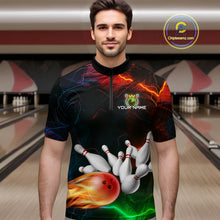 Load image into Gallery viewer, Custom Colorful Lightning Bowling Jersey for Men Bowling Uniform Polo &amp; 1/4 Zip Bowling Team Shirts HNT113