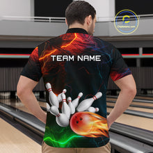 Load image into Gallery viewer, Custom Colorful Lightning Bowling Jersey for Men Bowling Uniform Polo &amp; 1/4 Zip Bowling Team Shirts HNT113