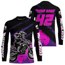 Load image into Gallery viewer, Women Motocross Shirts Kid Adult Pink Motocross MX Off-Road Motocycle Shirt UPF30+ DNT65