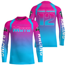Load image into Gallery viewer, Pink Motocross Racing Jersey UPF30+ MX Racing Dirt Bike Jersey Kid Men Women DNT04