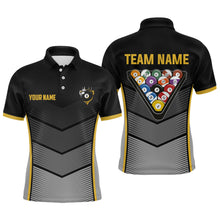 Load image into Gallery viewer, Billiard Shirt Crown 8 Ball Billiard Jersey Men Performance Billiard Shirt for Men Team Polo &amp; 1/4 Zip NNT30