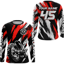 Load image into Gallery viewer, Personalized Red Motocross Racing Jersey Men Women Kid Upf30+ Dirt Bike Jersey Shirt Racing Jersey DNT03