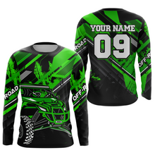 Load image into Gallery viewer, Custom Green UTV Motocross Racing Shirt Kid Men Women UTV Off-Road Shirts UPF30+ DNT25