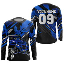 Load image into Gallery viewer, Custom Blue UTV Motocross Racing Shirt Kid Men Women UTV Off-Road Shirts UPF30+ DNT25
