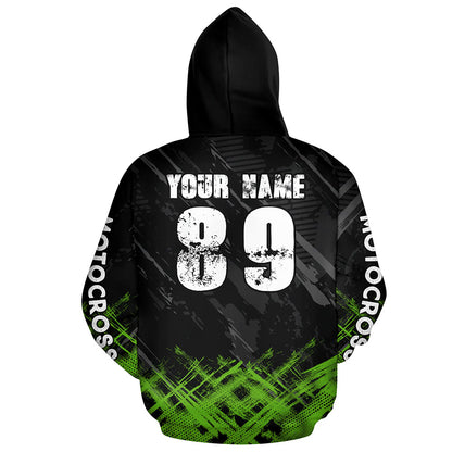 Adult&Kid Green Custom Dirt Bike Jersey Motocross Jersey Upf30+ Motocross Shirt| CTP87