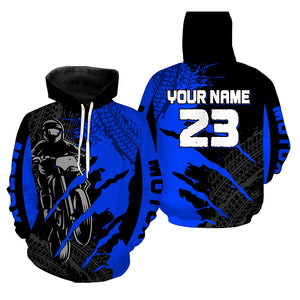 Custom Blue Motocross Jersey for Men Women Upf30+ Dirt Bike Shirt Motorcycle Jersey| CTP67