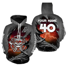 Load image into Gallery viewer, Adult&amp;Kid Orange Skull Custom Dirt Bike Jersey Motocross Jersey Upf30+ Motocross Shirt| CTP86