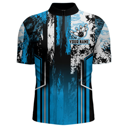 Custom Bowling Jersey For Men Bowling Shirt Team Bowling Quarter-Zip Shirt CP09