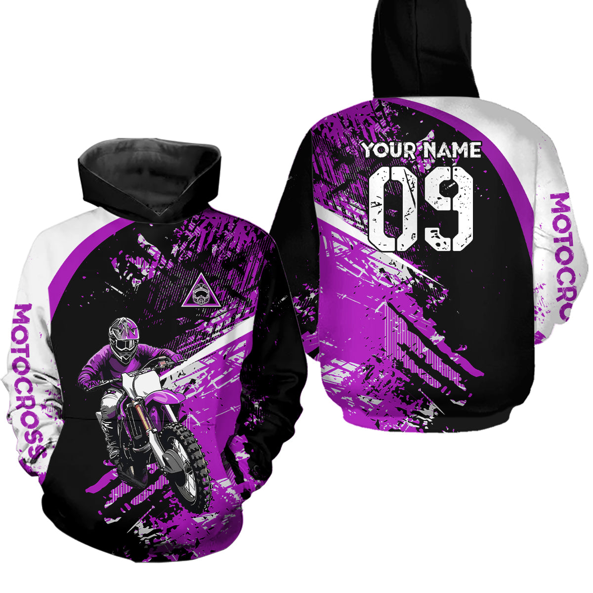 Adult&Kid Custom Motocross Jersey Purple UPF30+ MX Racing Biker Off-road Dirt Bike Racewear| CTP31