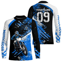 Load image into Gallery viewer, Adult&amp;Kid Custom Motocross Jersey Blue UPF30+ MX Racing Biker Off-road Dirt Bike Racewear| CTP31
