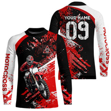 Load image into Gallery viewer, Adult&amp;Kid Custom Motocross Jersey Red UPF30+ MX Racing Biker Off-road Dirt Bike Racewear| CTP31