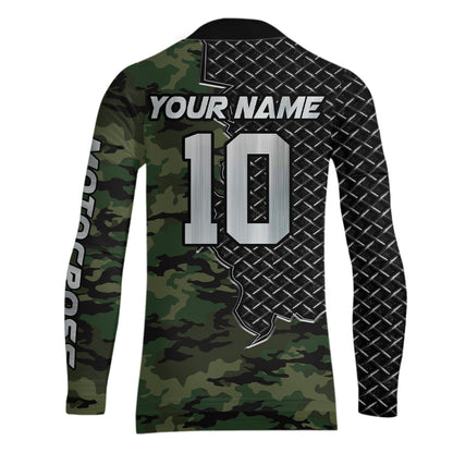 Adult&Kid Custom Camo Dirt Bike Jersey Motocross Jersey Upf30+ Motocross Shirt| CTP92