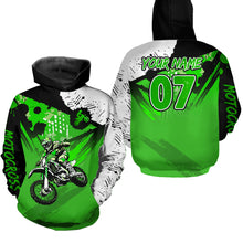 Load image into Gallery viewer, Custom Motocross Jersey Green Dirt Bike Clothes Upf30+ Mens Women Motorcycle Jersey| CTP14