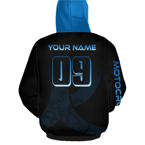 Custom Blue Dirt Bike Jersey Motocross Jersey Upf30+ Mens Women Off-Road Shirt| CTP85