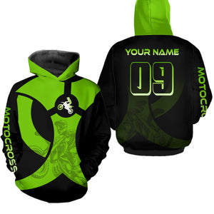 Custom Green Dirt Bike Jersey Motocross Jersey Upf30+ Mens Women Off-Road Shirt| CTP85