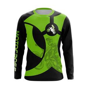 Custom Green Dirt Bike Jersey Motocross Jersey Upf30+ Mens Women Off-Road Shirt| CTP85