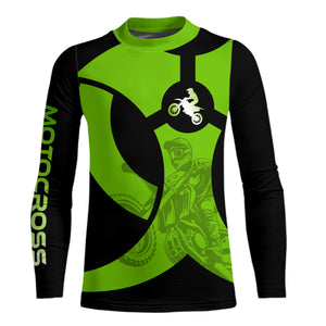 Custom Green Dirt Bike Jersey Motocross Jersey Upf30+ Mens Women Off-Road Shirt| CTP85