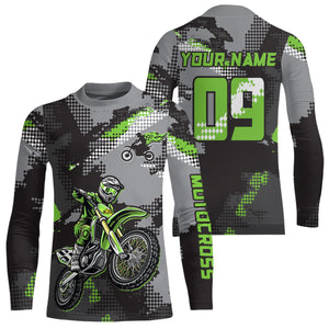Adult&Kid Custom Dirt Bike Jersey Motocross Jersey Upf30+ Motocross Shirt| CTP81