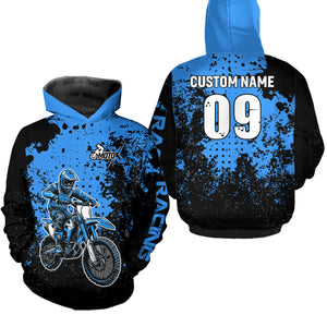 Custom Blue Motocross Jersey for Men Women Upf30+ Dirt Bike Shirt Motorcycle Jersey| CTP11